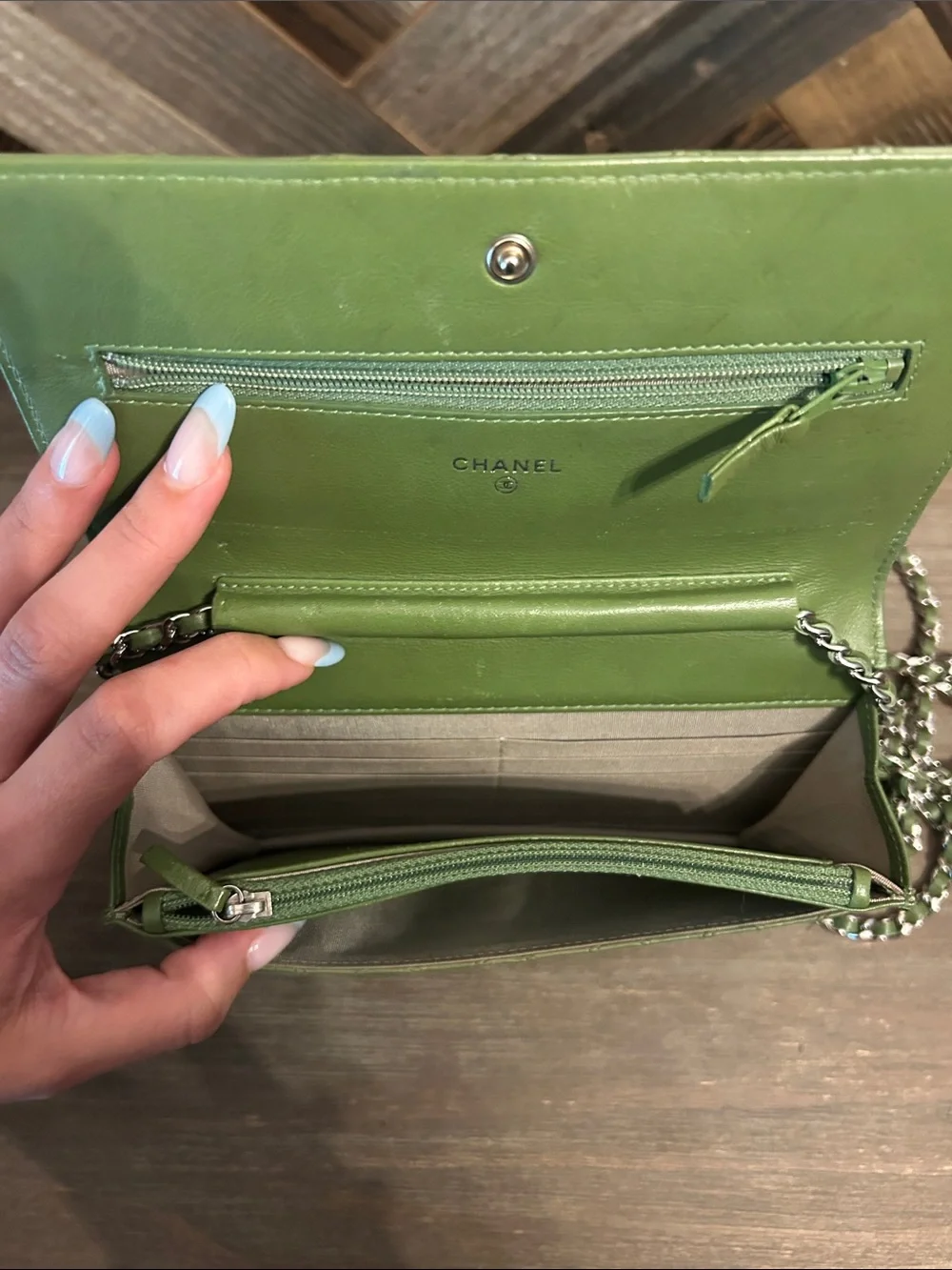 Chanel Quilted Leather Wallet on Chain